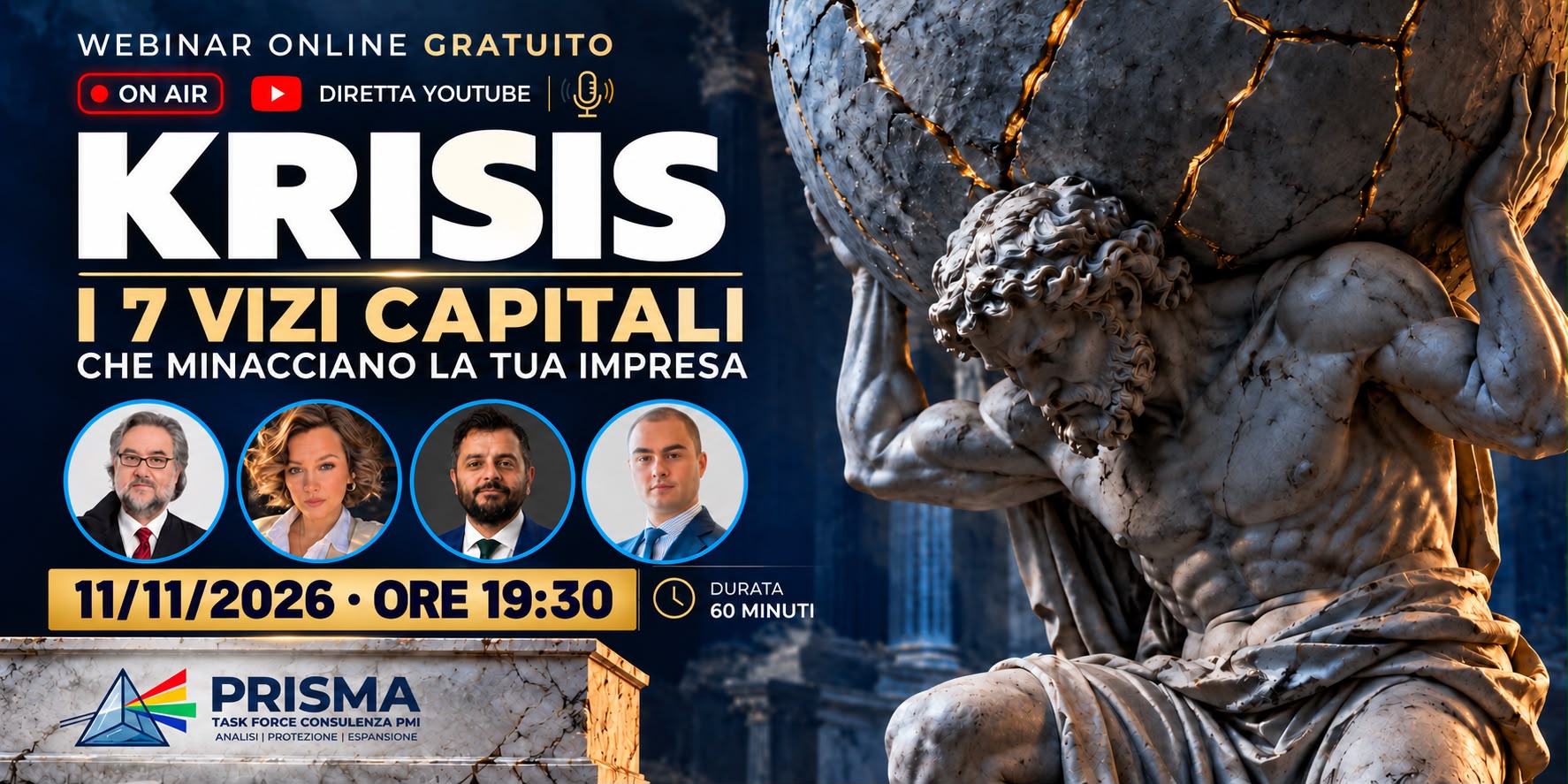 Copertina dell’articolo WEBINAR GRATUITO – KRISIS: i 7 vizi capitali che minacciano la tua impresa